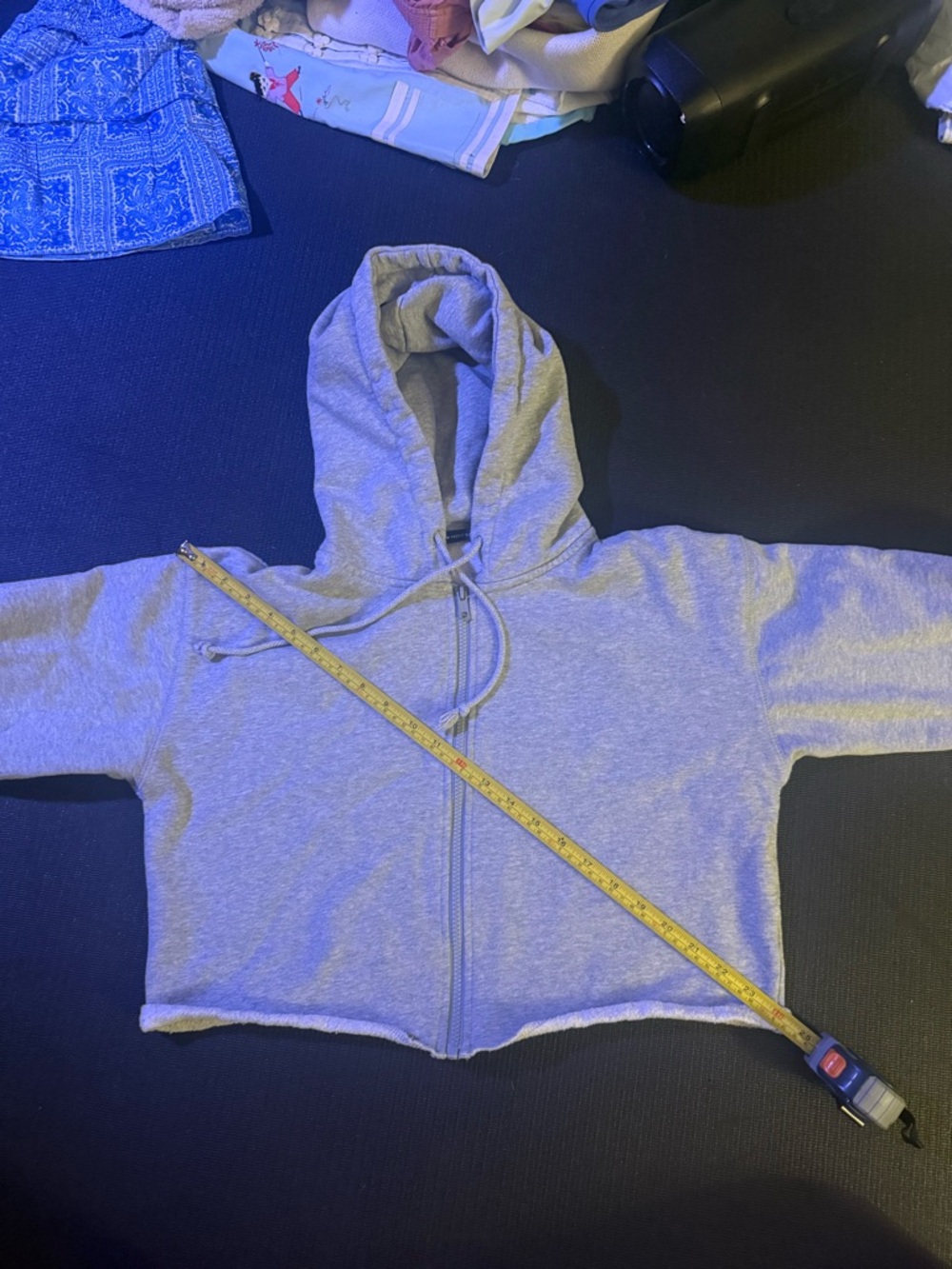 Brandy Melville Light Gray Zip-Up Hoodie - Picture 7 of 8
